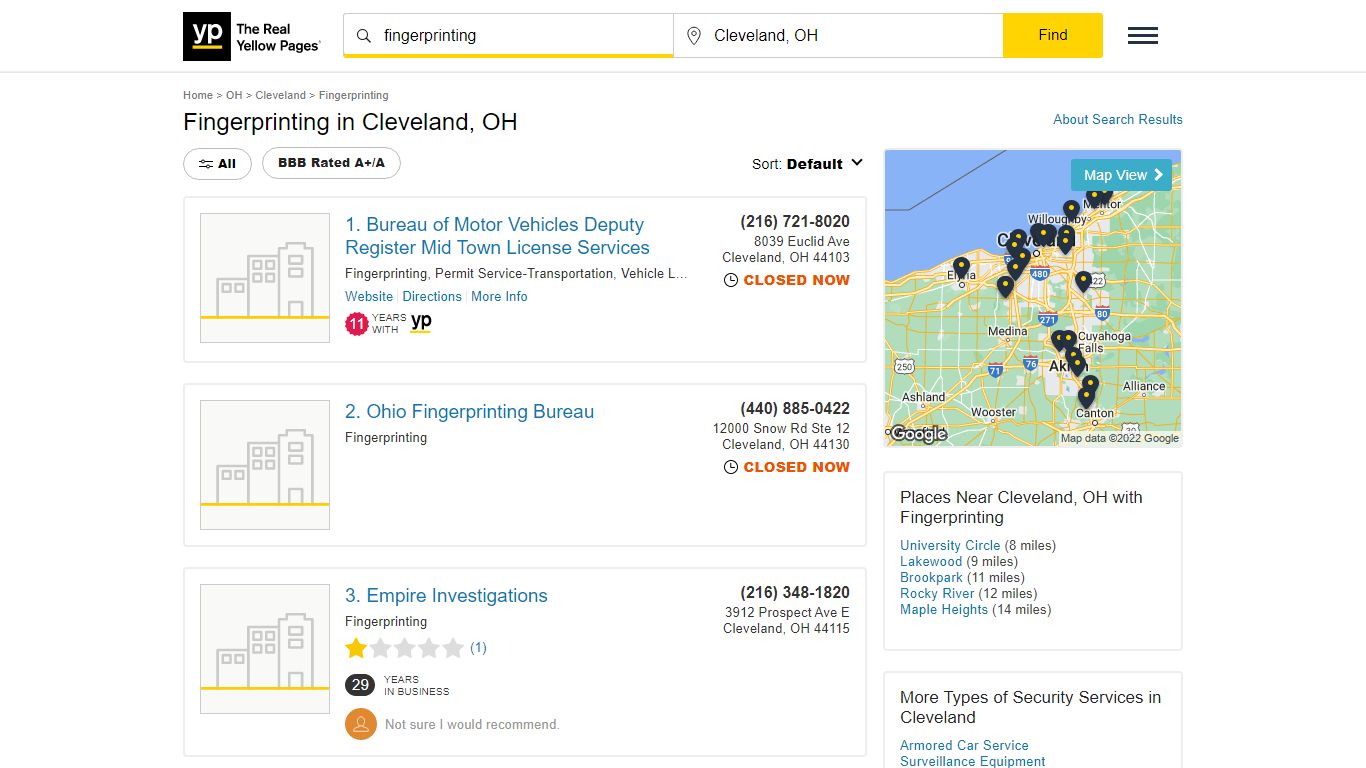 Best 24 Fingerprinting in Cleveland, OH with Reviews - YP.com